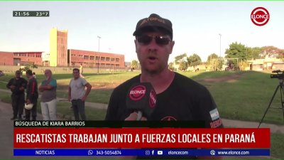 B&uacute;squeda de Kiara Barrios: rescatistas especializados trabajan en Paran&aacute;